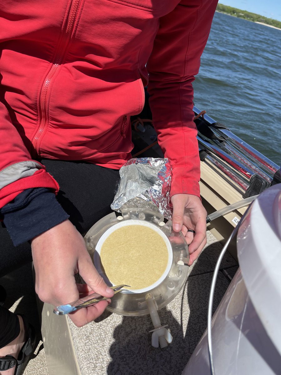 Day 6: ⁦<a href="/megcorc15/">Meg Corcoran</a>⁩ collecting water filter samples loaded with diatoms (hopefully)!