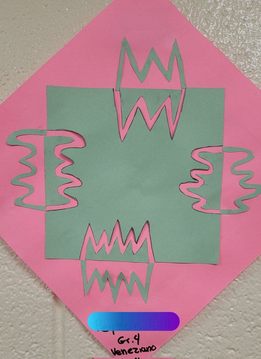 Congratulations to my Stellar Student from Veneziano's Fourth Grade Class.  What a great job she did on her Japanese Notan Collage.