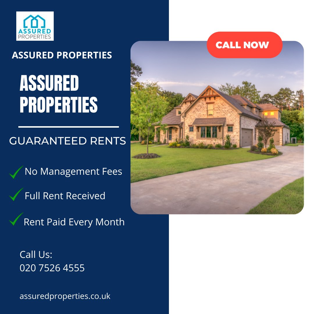 AssuredProp's tweet image. We provide landlords with a service that ensures peace of mind and regular payments with no hidden fees.

assuredproperties.co.uk

#rent #guaranteedrent #guaranteedrentscheme #landlord #assuredproperties #london #propertymaintenance #propertymanagement #maintenanceservices