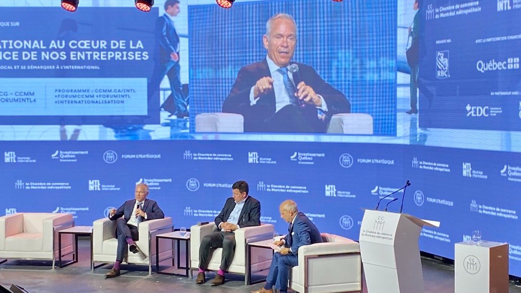 MTLINTL's tweet photo. #ForumINTL | "Montréal International mise sur l’accompagnement tant aux investisseurs qu’aux entreprises locales qui recrutent à l’international pour soutenir leur croissance", a déclaré @stefpaquet https://t.co/D7fcqgwwHa