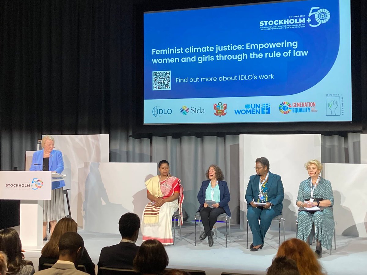 YAGClimate's tweet photo. Last week, @SorengArchana was at the #Stockholm50 highlighting the role of indigenous communities.

“Recognition of the rights of the indigenous women over their land forest &amp; territories. Safeguarding them, acknowledging &amp; supporting their efforts is crucial for #ClimateJustice” https://t.co/Q6rzHx5DfM