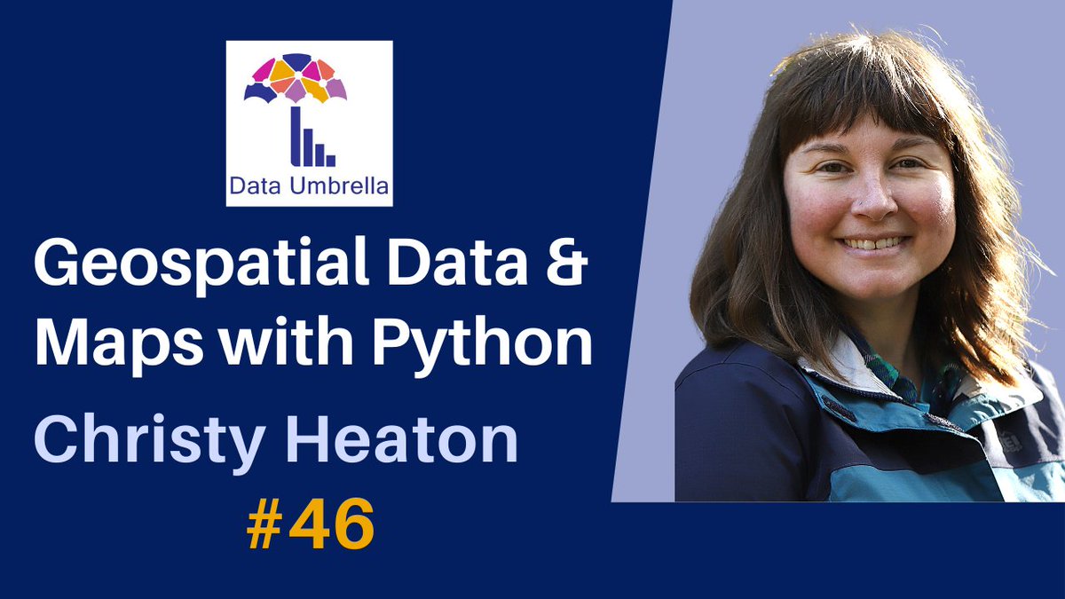 Data Umbrella (@dataumbrella) on Twitter photo In case you missed our event, the video is posted:
📢 Geospatial Data and Maps with Python
🗣️ <a href="/christytoes/">Christy Heaton (she/her)</a> (Christy Heaton)
#IWD2022 #datascience #gis
youtu.be/EXHG-bLGT0Y In case you missed our event, the video is posted:
📢 Geospatial Data and Maps with Python
🗣️ <a href="/christytoes/">Christy Heaton (she/her)</a> (Christy Heaton)
#IWD2022 #datascience #gis
youtu.be/EXHG-bLGT0Y