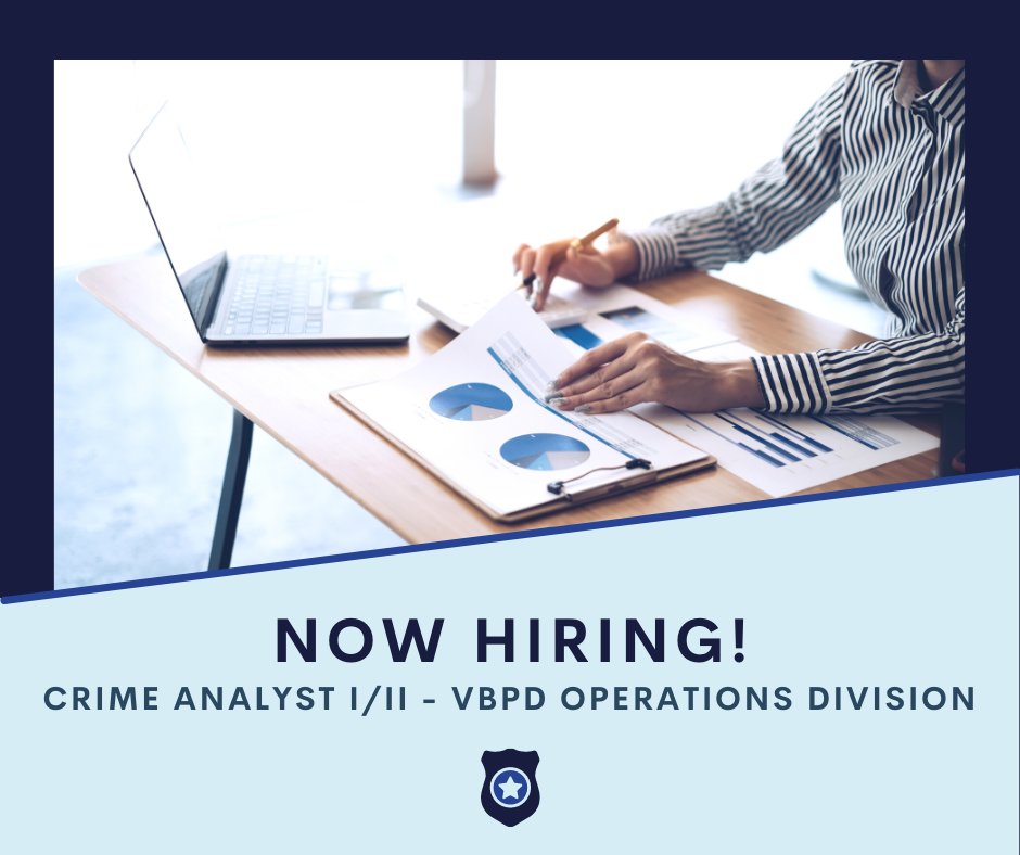 #NowHiring Full-time, Crime Analyst I/II for the Operations Division

For more information on the role, requirements and to apply: ow.ly/IKRj50JqFay

#HamptonRoads #VBJobs #VirginiaBeachJobs #Analysts