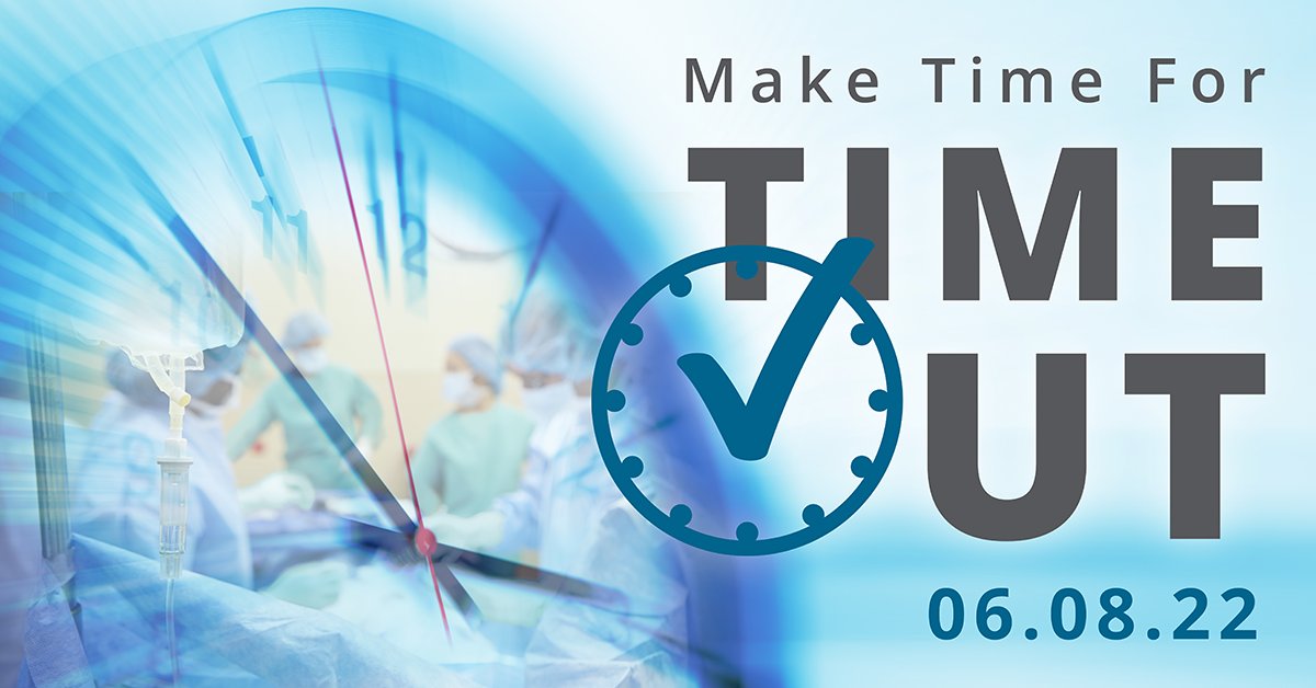 Is your team making time for Time Out?
Avoid the pressure to rush to keep your patients safe. bit.ly/time-out-2022
#timeoutday #timeout2022