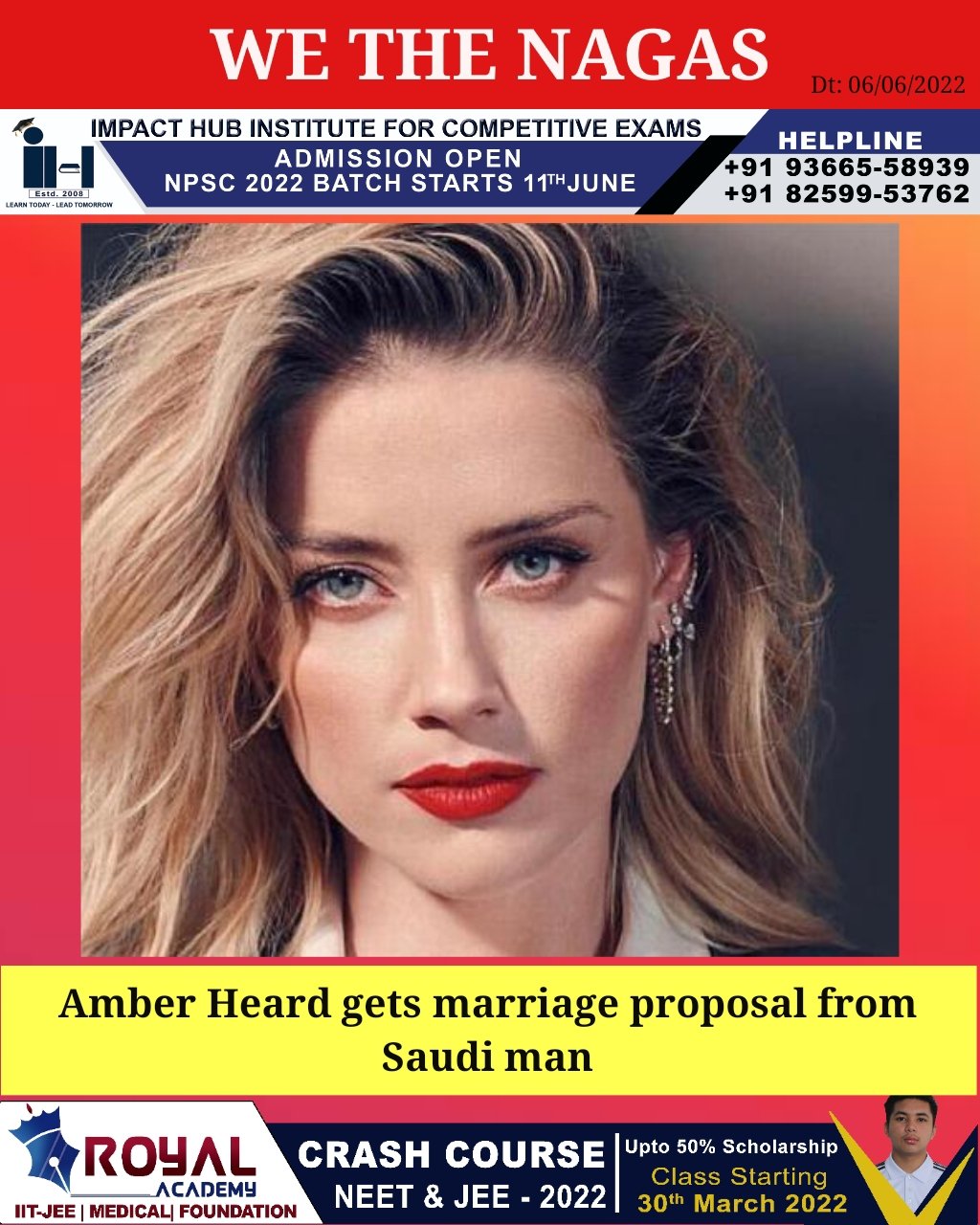 WeTheNagas on Twitter "Amber Heard gets marriage proposal from Saudi