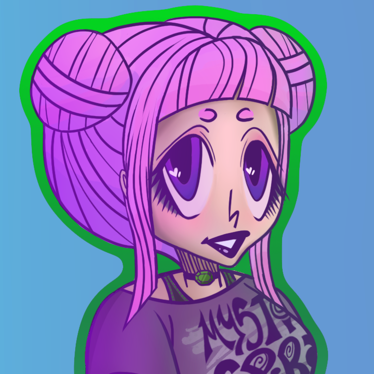 DangusProfessor's tweet photo. #ArtistOnTwitter #digitalart #DigitalArtist #characterart #AnimeArt #alternative #Pink #Punks #cute #pinkhair #spacebuns #thiccmama https://t.co/rj7fWEpYv7