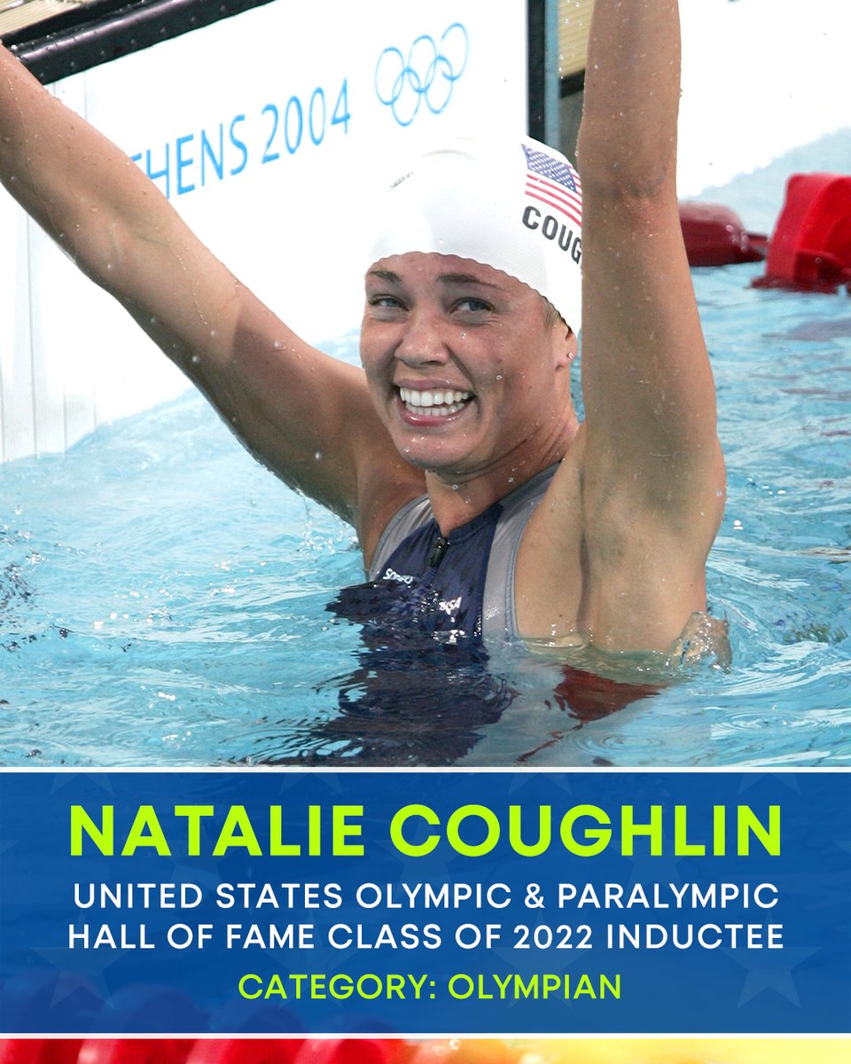 NBC Olympics & Paralympics (@nbcolympics) on Twitter photo She dominated the Olympic pool with 12 medals.
<a href="/NatalieCoughlin/">Natalie Coughlin</a>'s latest honor is being inducted into the #TeamUSAHOF. She dominated the Olympic pool with 12 medals.
<a href="/NatalieCoughlin/">Natalie Coughlin</a>'s latest honor is being inducted into the #TeamUSAHOF.