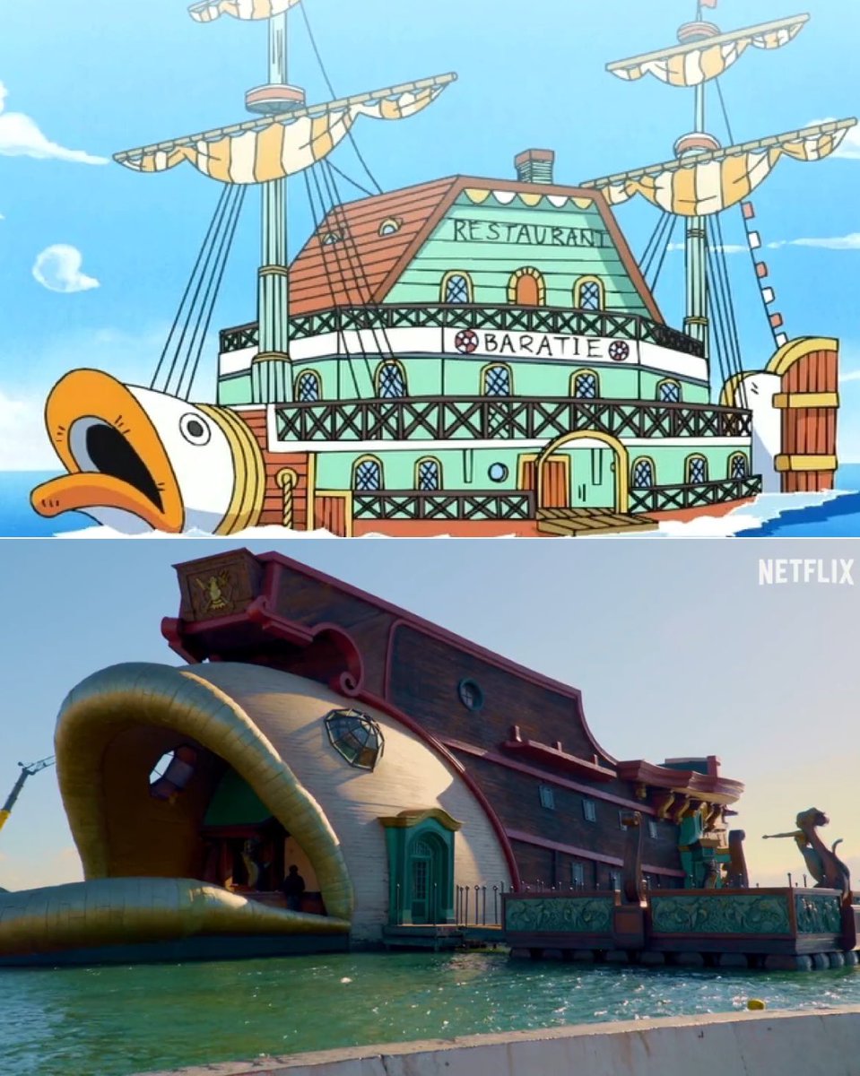 PopCrave's tweet photo. First look at Baratie in the live-action ‘One Piece’ series coming to Netflix. https://t.co/mdXbcMVFyh