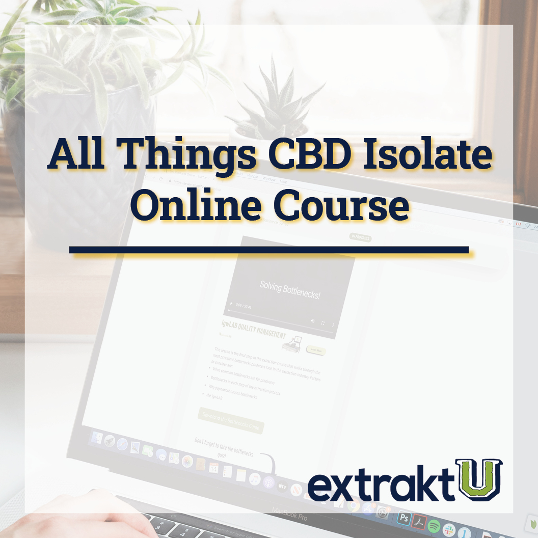 extraktLAB's tweet photo. Are you staying ahead in the cannabinoid industry? When the industry moves forward, we all win! Go check out our FREE! 'All Things CBD Isolate' Course.  https://t.co/JAJK4uZISA https://t.co/fPCb4Tv2bU