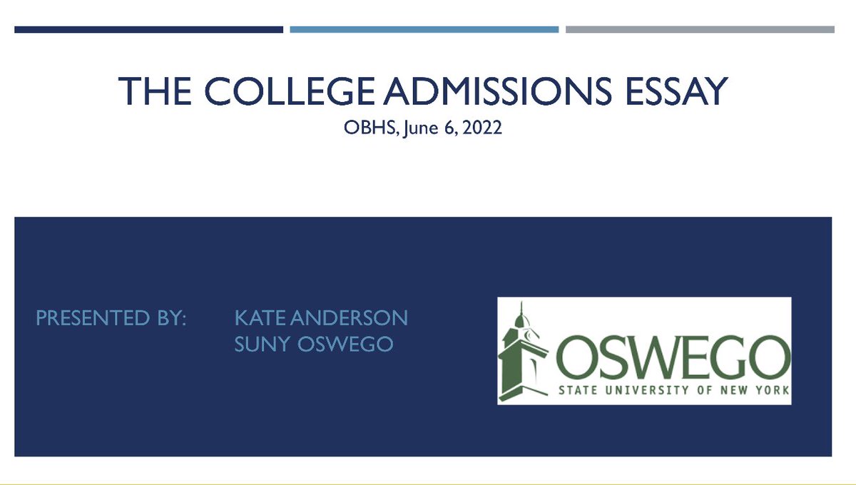OBEN Counseling Center (@obhs_counselors) on Twitter photo Our juniors got some tips on how to write their college admissions essay today. Thank you to Kate Andersen from <a href="/sunyoswego/">SUNY Oswego</a> for a great presentation! #obenempowers <a href="/OysterBayHS/">OBHS</a> <a href="/OBENSchools/">OBEN Schools</a> Our juniors got some tips on how to write their college admissions essay today. Thank you to Kate Andersen from <a href="/sunyoswego/">SUNY Oswego</a> for a great presentation! #obenempowers <a href="/OysterBayHS/">OBHS</a> <a href="/OBENSchools/">OBEN Schools</a>