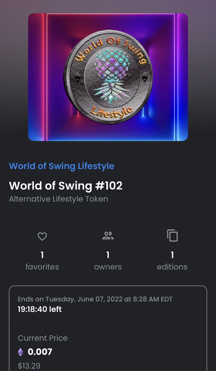 ToastyX7's tweet photo. This is 1/50 rare tokens. Double E#Eth symbol, gold lettering, black coin! Sale ends soon! #NFTProject #Polygon #NFTCollection #opensea #swingnation #swingerparties     https://t.co/eN3CoNUJAx https://t.co/AN6vWVXsvS