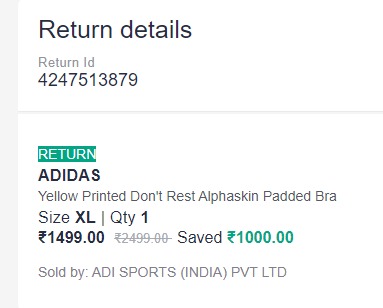 Radhika07309343's tweet photo. @myntra @Flipkart @adidas I am highly disappointed by the Myntra . I have returned two parcels on 10th May but haven't got refund yet. I've enquired several times. But Myntra has nothing to do with it. They don't know about anything .  #refund #addidas #flipkart #myntra https://t.co/uodBi6McbU