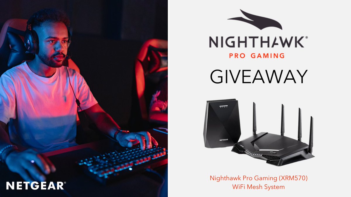NETGEAR_UKI's tweet photo. Our GIVEAWAY is closing tomorrow!
We’re giving away one Nighthawk XRM570 bundle. The bundle includes the WiFi 5 XR500 Nighthawk Pro Gaming Router and the EX7700 Mesh Extender.
Enter Today: https://t.co/hQudEB4906
#Giveaway #NETGEARGiveaway #NPG #Gamer #GamingSetup #Videogames https://t.co/VMRk5Bnn6L