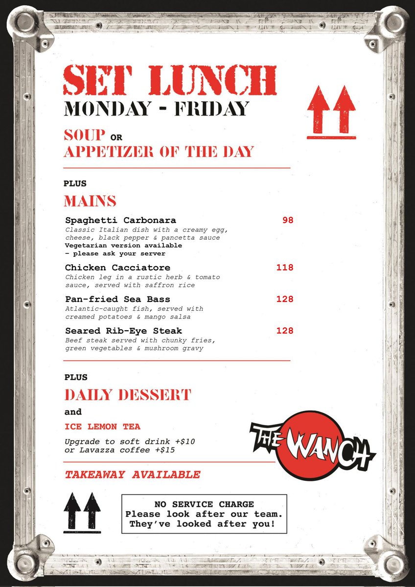 TheWanchHK's tweet photo. The Wanch now offers a set lunch starting Tue Jun 6th 11:30am-3pm. This runs every Mon-Fri. HH is from 3pm-8pm Mon-Fri. #HappyHour #localize #undergroundhk #hkscene #hkmusic #hklunch #hkhappyhour #hknightlife https://t.co/1pkx39vIpd