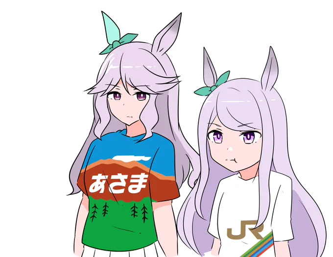 メジロおばアサマとマックイーン描きたくて 
