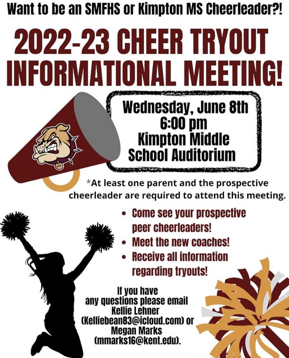 StowCheer's tweet photo. This Wednesday at 6pm in the Kimpton auditorium is our informational meeting! We are looking forward to seeing all of you there! 🐾📣 https://t.co/ItyRuuTEf2