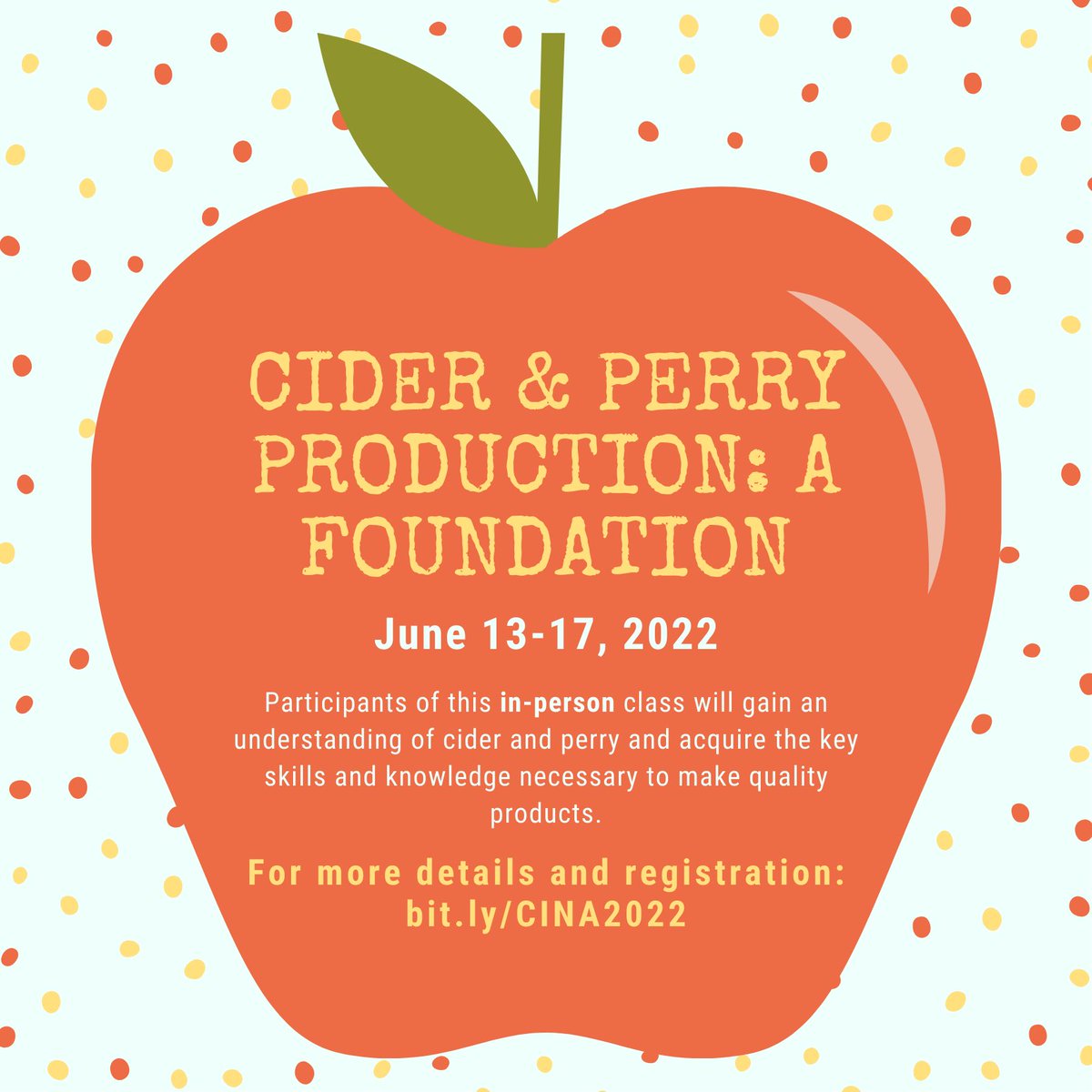 cornellcraftbev's tweet photo. Would you like to gain a thorough understanding of cider &amp; perry and acquire the skills &amp; knowledge necessary to make quality products? Then this is the class for you! 🍎🍏🍎 Registration is still open for next week! https://t.co/UjwGTJs7Kv