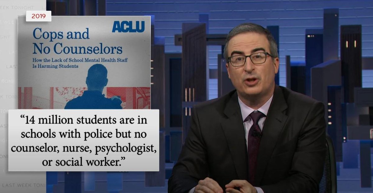 Victor Leung (@victoraclu) on Twitter photo John Oliver <a href="/LastWeekTonight/">Last Week Tonight</a> spent 25 minutes explaining why police should never be the answer to violence in schools: youtube.com/watch?v=KgwqQG…
Grateful for the comprehensive and insightful piece and for lifting up our research: aclu.org/report/cops-an… John Oliver <a href="/LastWeekTonight/">Last Week Tonight</a> spent 25 minutes explaining why police should never be the answer to violence in schools: youtube.com/watch?v=KgwqQG…
Grateful for the comprehensive and insightful piece and for lifting up our research: aclu.org/report/cops-an…