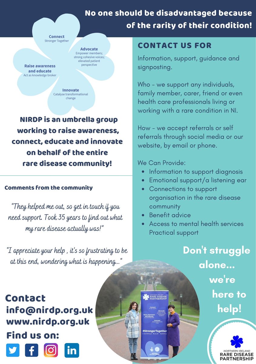 HDANI are proud members of the NI Rare Disease community and the NIRDP offer a range of opportunities to empower and connect families affected by any rare disease!@NI_RDP