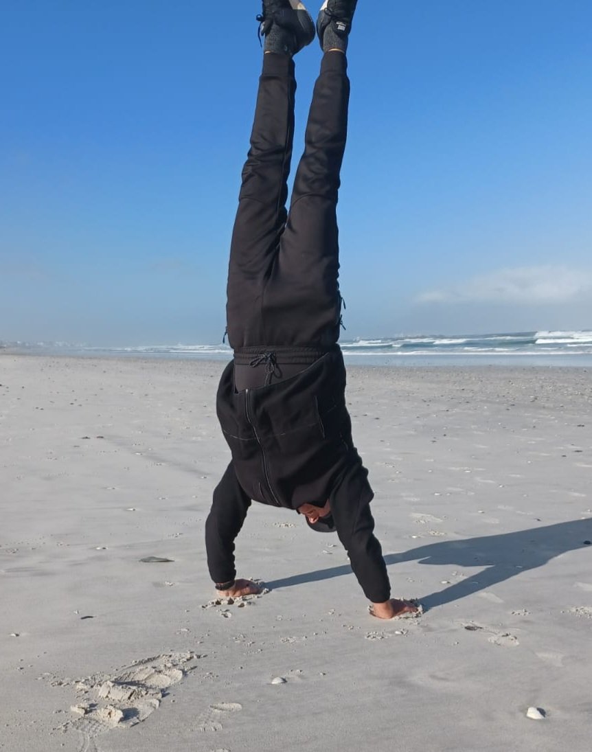 Hand operation in March. First handstand after more than 3 months rehab...getting there