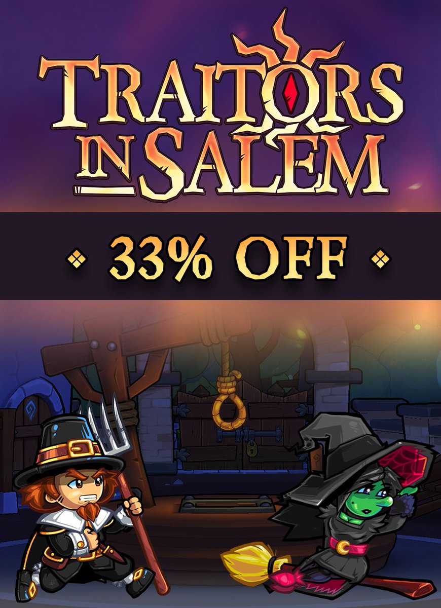 TraitorsinSalem's tweet image. Traitors in Salem is now on sale for 33% off! Will you be the bringer of salvation, or a harbinger of death. Pick up your copy today!: store.steampowered.com/app/1497640/Tr…