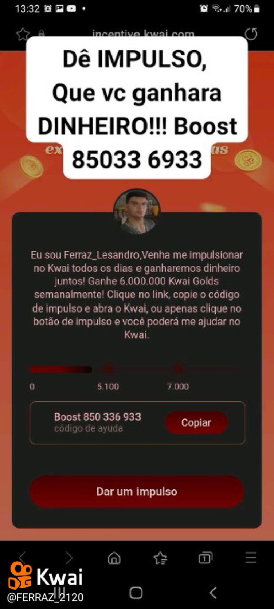 LesandroFerraz's tweet photo. Dê IMPULSO, 
Que vc ganhara DINHEIRO!!! 
Boost 85033 6933
https://t.co/J1C7mPO2dP https://t.co/jTO29tZpkf