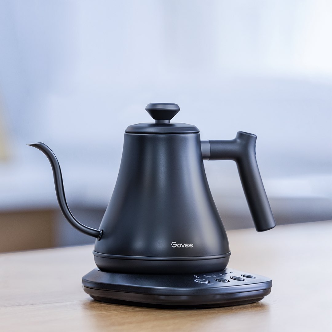GOVEE on X: Introducing our new Govee Smart WiFi Electric Gooseneck Kettle  ☕️ $30 off June 9-12. ✨To-the-Degree Temp Control ✨Schedule Start ✨App &  Voice Control ✨Rapid Boil & Keep Warm ✨Safe