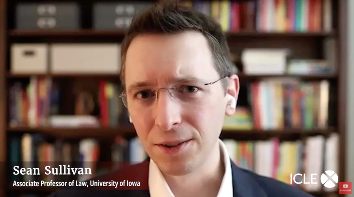 Iowa Law professor and antitrust scholar <a href="/sullivan_sean_p/">Sean Sullivan</a> was featured on the recent <a href="/LawEconCenter/">Int'l Ctr Law & Econ</a> panel discussing proposed legislative changes to #antitrust law, specifically S. 2992. Watch here: youtube.com/watch?v=5Vl-8Y…