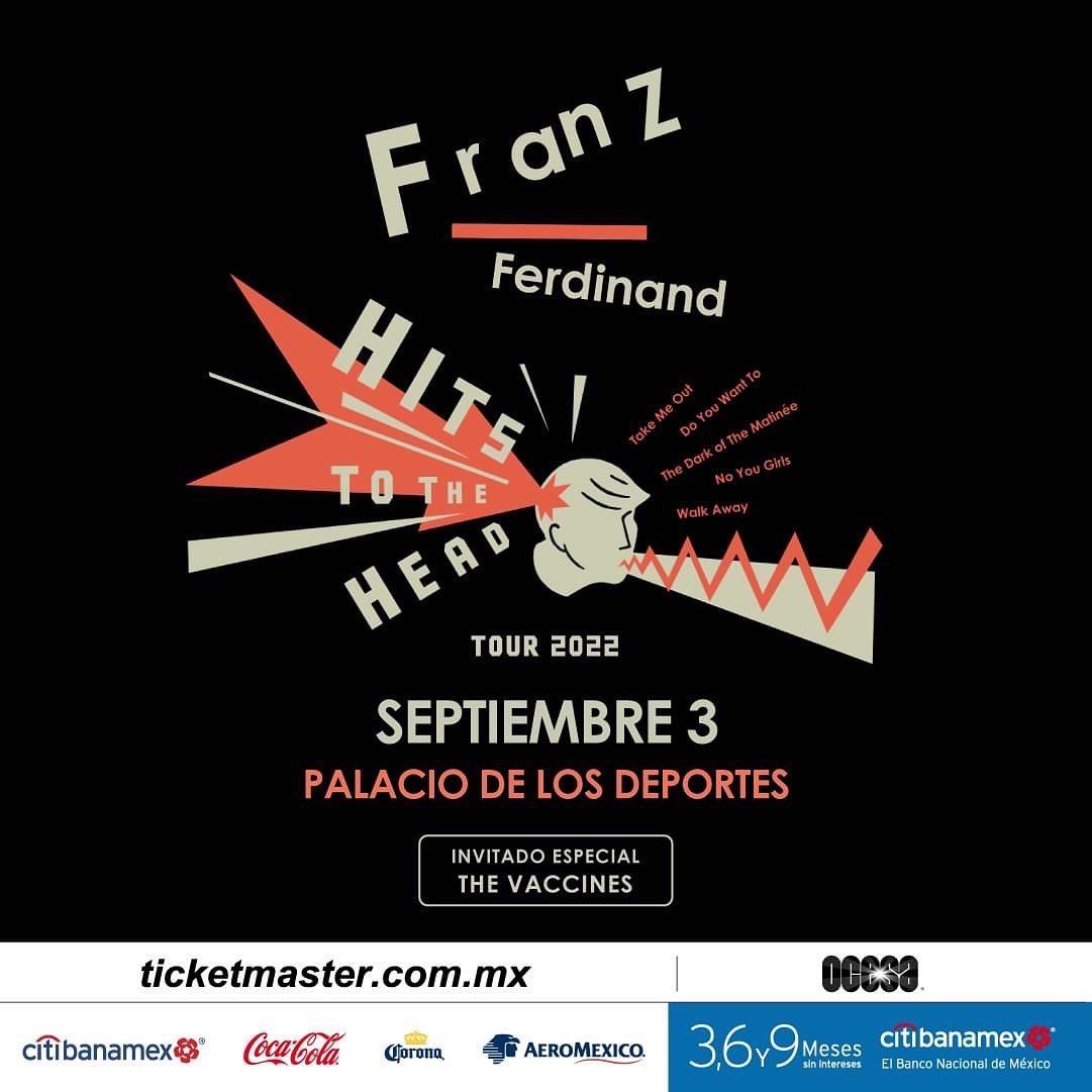 soundspinmx's tweet photo. . @thevaccines serán los teloneros del concierto de @Franz_Ferdinand en el Palacio de los Deportes este 3 de septiembre. Será su única presentación en México así que corran por sus boletos. 💉 https://t.co/s9YbrlhrZJ