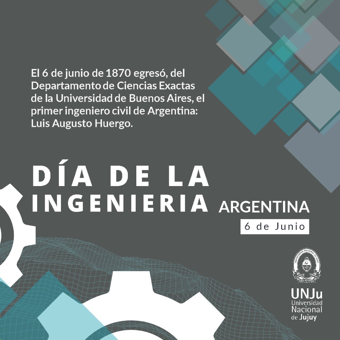 unjuonline's tweet photo. Un inmenso saludo a todos los profesionales de la Ingeniera  y especial a los egresados de nuestra querida Universidad. 
Nuestro agradecimiento por todos los aportes que brindan para el crecimiento y desarrollo de la provincia.

#EsEnEquipo 
#LaUnjuNosUne #Jujuy #Unju https://t.co/OLrQI0aNEW