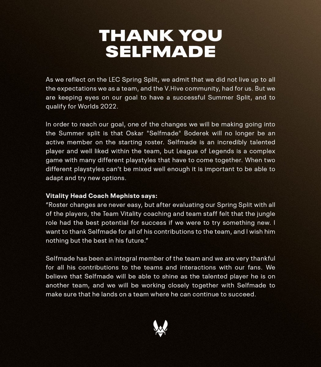 TeamVitality tweet picture