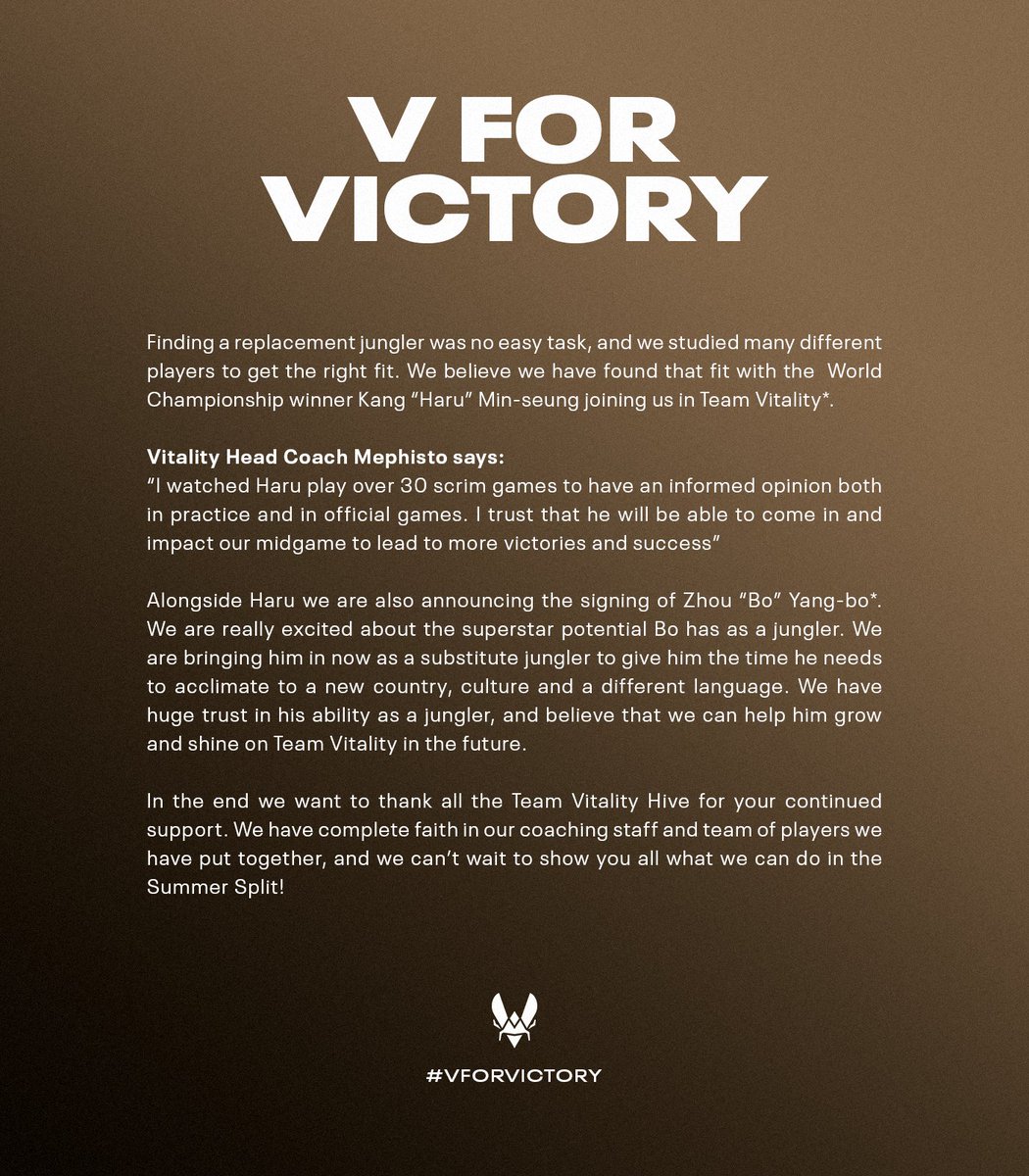 TeamVitality tweet picture