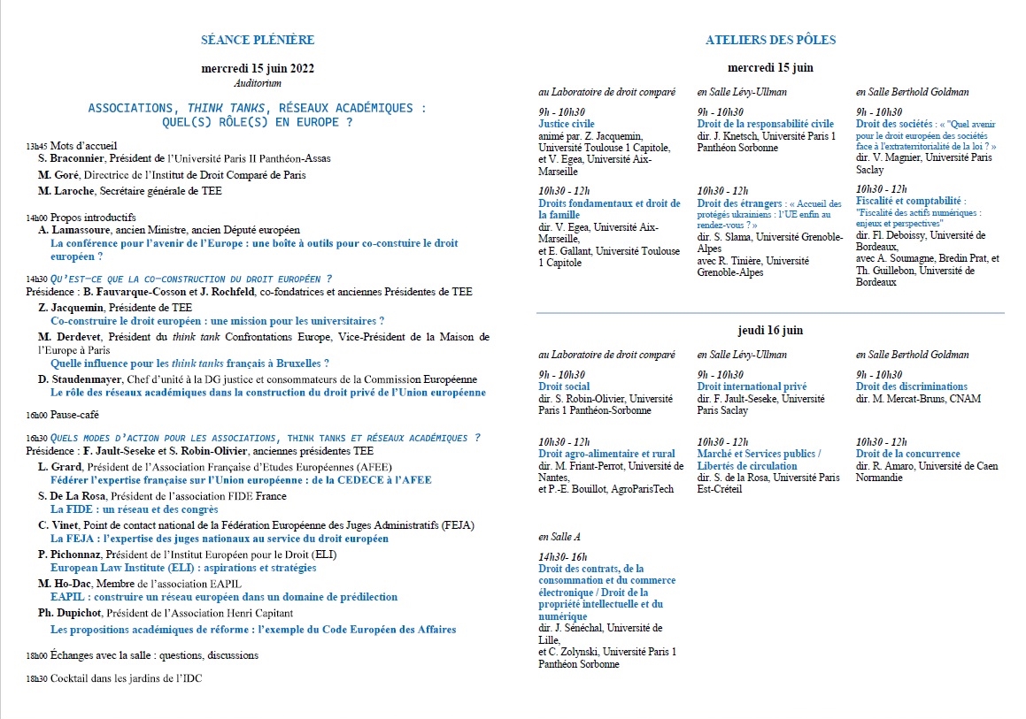 Forum2022 de #TEE : le programme des 15 et 16 juin... On vous attend nombreux !
inscriptions: forum2022@transeuropexperts.eu
