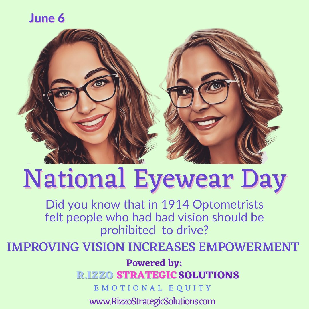 Did you know?
RizzoStrategicSolutions.com
#rizzostrategicsoltions #eyecare #nationaleyewearday #optometrists #empowerment #vision #visionhealth #eyehealth #see #eyecare #fashionableeyewear #didyouknow #marketingsolutions #nationalholidays #visionhealth #rizzo #emotionalequity