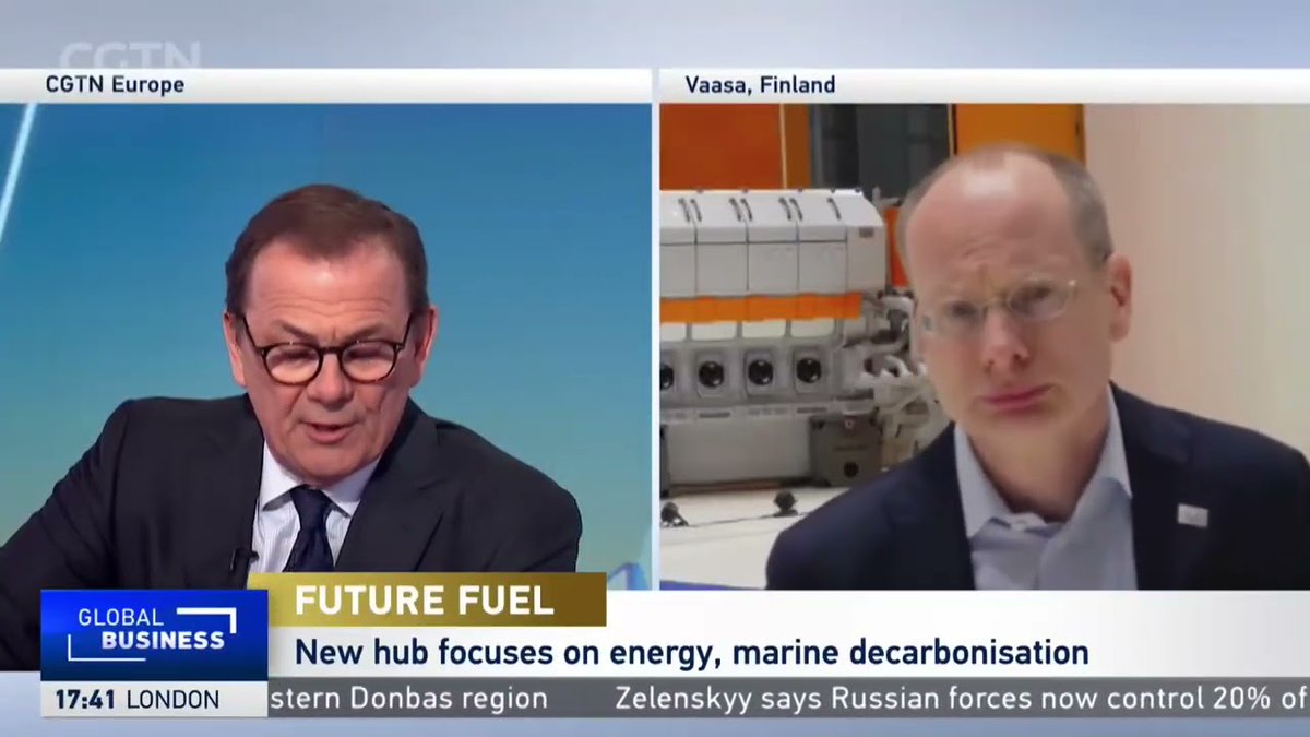 fraserscott51's tweet image. .@HakanAgnevall, President and CEO @wartsilacorp,  joins @CGTNOfficial to share how the newly launched #SustainableTechnologyHub will advance the global #decarbonisation of marine &amp;amp; energy industries. ow.ly/GnUX103IExk