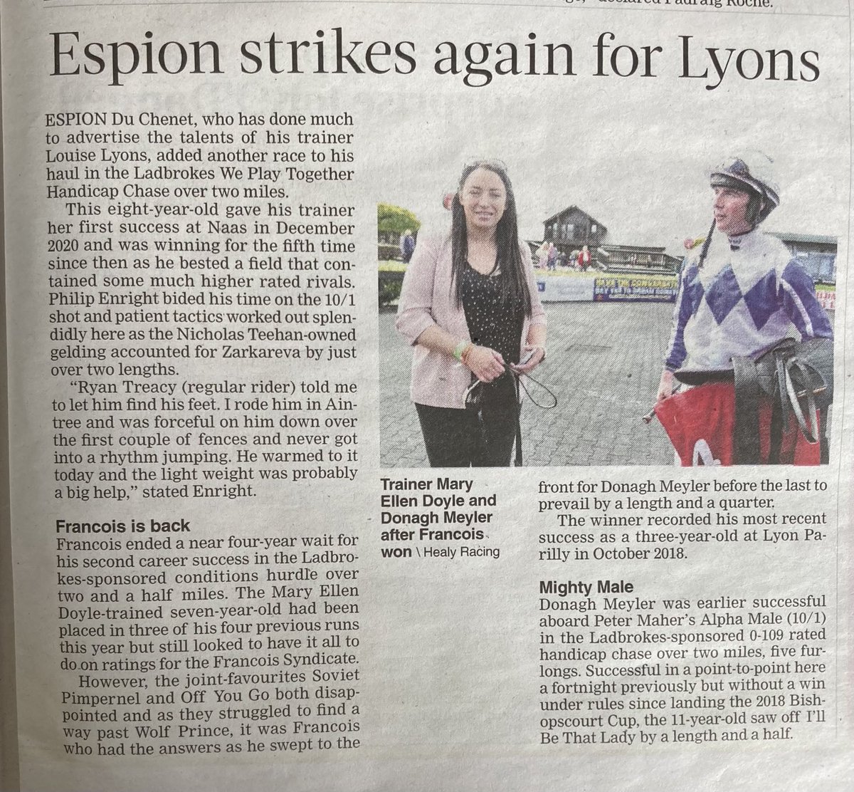 WINforRacing's tweet photo. Female trainers to the fore  ⁦@punchestownrace⁩ last week 👏⁦@Bluegatestud2⁩ ⁦@maryellendoyle⁩ https://t.co/0tYHZ2y1dj