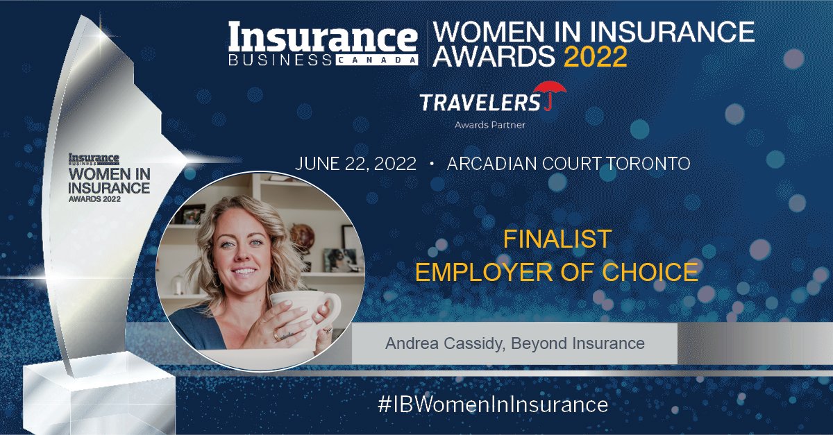 InsuranceRD's tweet photo. What an absolute honour to be a FINALIST in the Women in Insurance Awards. Andy Cassidy, Beyond Insurance has been nominated in the Employer of Choice category. We are the only locally owned brokerage to be nominated in this category. Wow!
#IBWomenInInsurance #ShowMeBeyond https://t.co/rVJWaGOl8y
