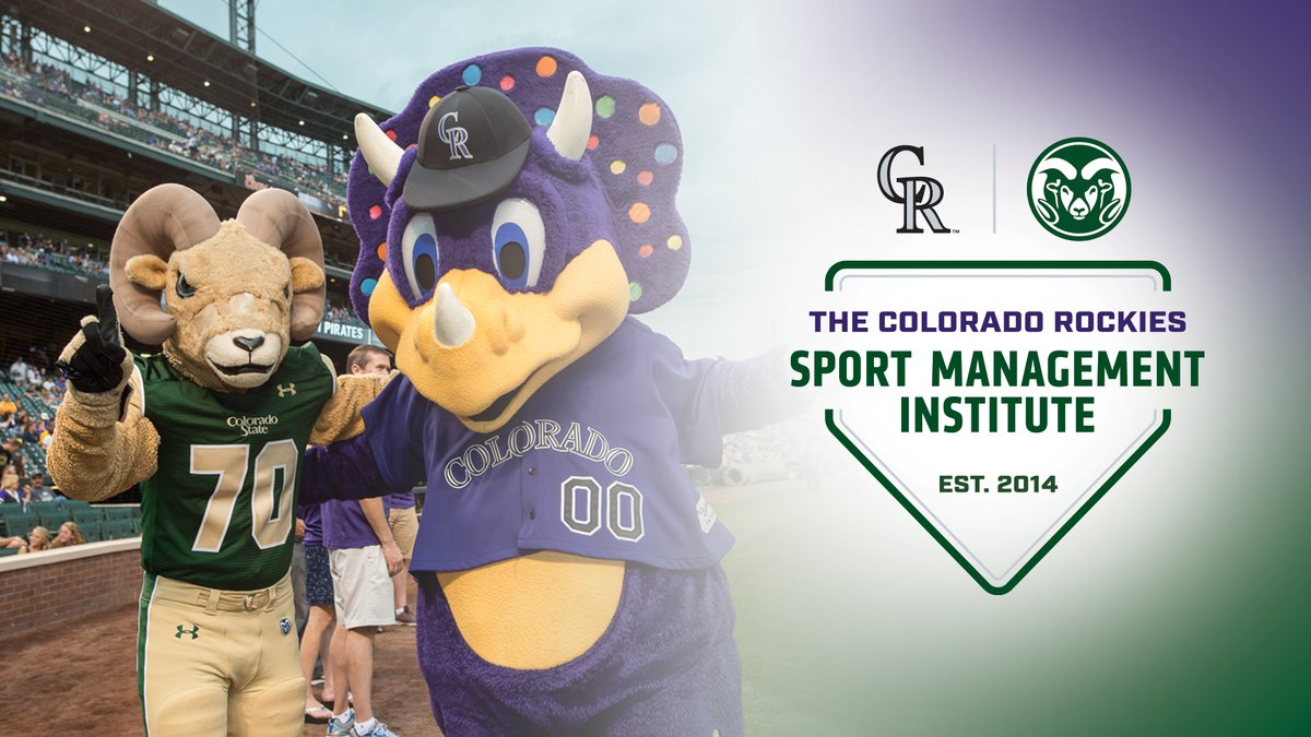 ColoradoStateU's tweet photo. Rams 🤝Rockies 

We’re teaming up with the Colorado @Rockies and now #ColoradoState students studying sport management have more opportunities than ever to get their head in the game at the Colorado Rockies Sport Management Institute at CSU. 

⏩ https://t.co/nxrm4xVzTJ https://t.co/kcOmdWNbdt