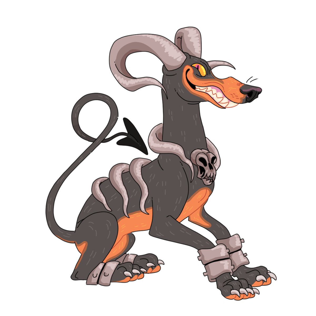 「cool houndoom i found in my documents fo」|Little Tunny 🐌🤝🧂のイラスト