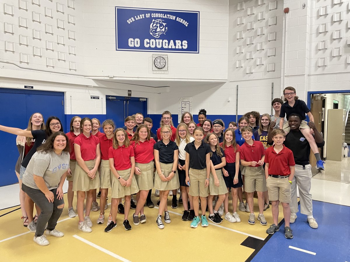 GRWestCatholic's tweet photo. Last week, some of our recent graduates visited @SchoolABVM, OLC &amp; St. Anthony! They had a great time meeting future Falcons, playing games &amp; sharing stories about their experiences at West Catholic. Thank you to these amazing schools for letting our grads spend the day with you! https://t.co/F4sfgSeM7Z