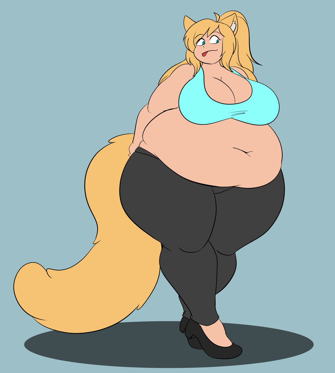 Nothing crazy here. Just a cute fat catgirl. Who stands at 9'2".

Did I mention Alice is mainecoon breed?
Art by <a href="/kennmatsuru/">🔞(Stay@Home)KennMatsuru_NS 🔞</a>