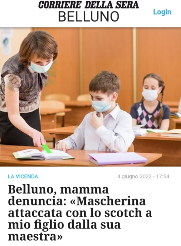 Trovo davvero inaccettabile che una cosa del genere possa accadere. 
La signora,che qualcuno ahimè chiama maestra,meriterebbe un controllino psichiatrico e una bella sospensione per schiarirsi le idee.
Le proprie fobie non possono incidere traumaticamente nella vita di un bambino