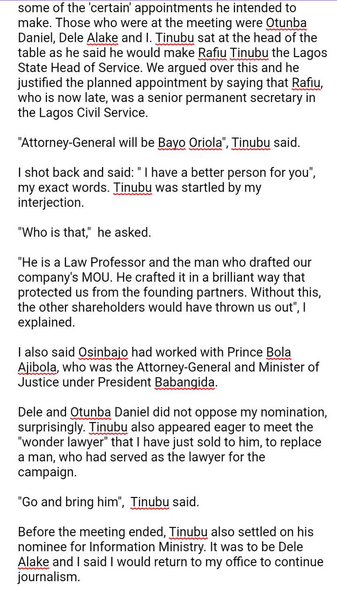 cbngov_akin1's tweet image. Tinubu and Osinbajo: The true story of how they met

By Bayo Onanuga 

I never wanted to write this story but I was inspired to do so today, following Buba Galadima's interview with the Punch on Monday. Buba struck a chord when he spoke about the issue of trust in the....