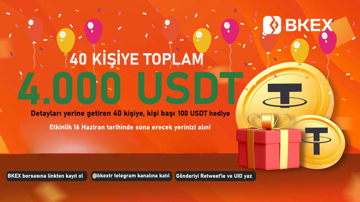 🎁🎁🎁BÜYÜK ÇEKİLİŞ🎁🎁🎁

🔸40 kişiye kişi başı 100$🥳
🔸İndirimli #bkex linki ile üye ol ve KYC yap👇🏻
🔸Yoruma #BKEX UID’ni yaz✍️
🔸 t.me/bkextr telegram kanalına katıl🛎

-16 Haziran günü kişi başı 100 #usdt kazanan 40 kişi açıklanacak🥳

h5.bkex.pub/extenal/regist…