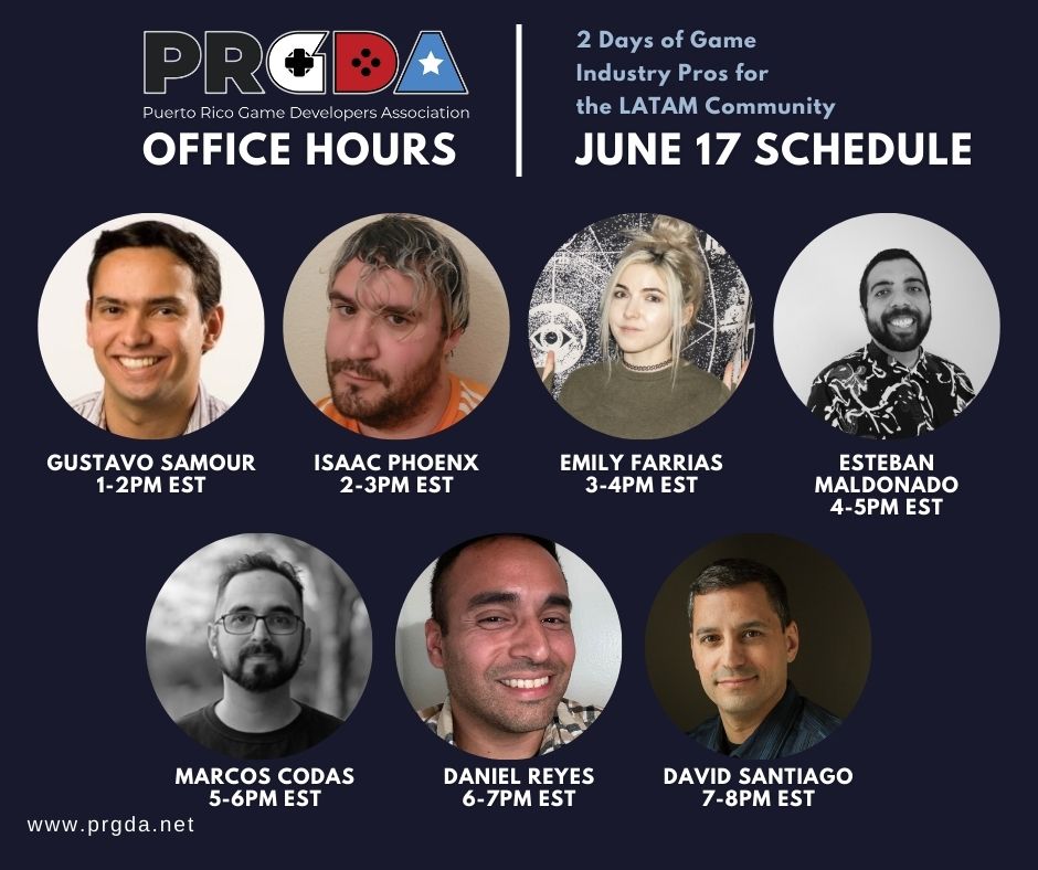 corapiki's tweet photo. @prgamedevs is collabing with @LatinosinGaming during #CONEXIONLXIG!
Join us on June 17 & 18 as game industry pros take the virtual stage to answer questions from the LatAm Community to join the game industry.
#PRGDA2022
More info: https://t.co/W5Gld2Cjv3 https://t.co/9F5FzLl4UG