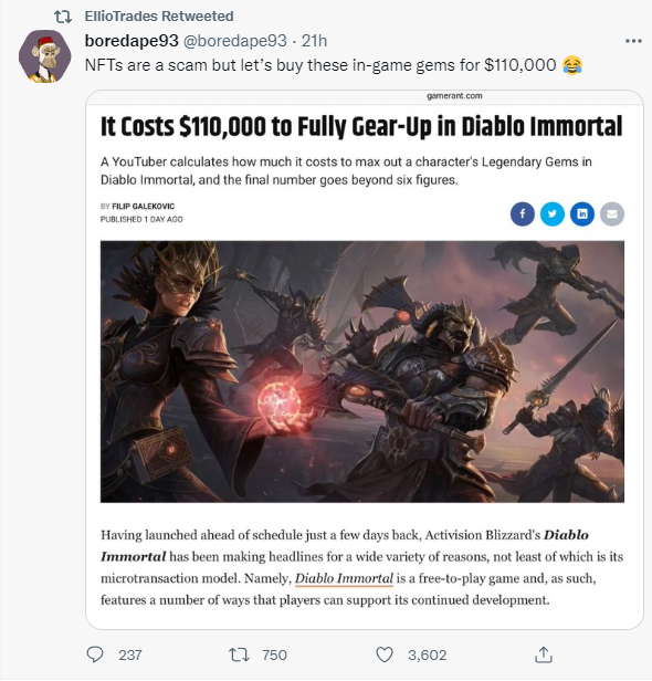 ZssBecker's tweet photo. The key takeaway here isn't that NFTs are justified that they will work in main stream gaming.

It's how deeply mobile F2P games built on microtransactions can manipulate our brains into insanely addictive habits.

That said: Mobile micro games are where crypto gaming will..cont https://t.co/8PN5iLhnlB