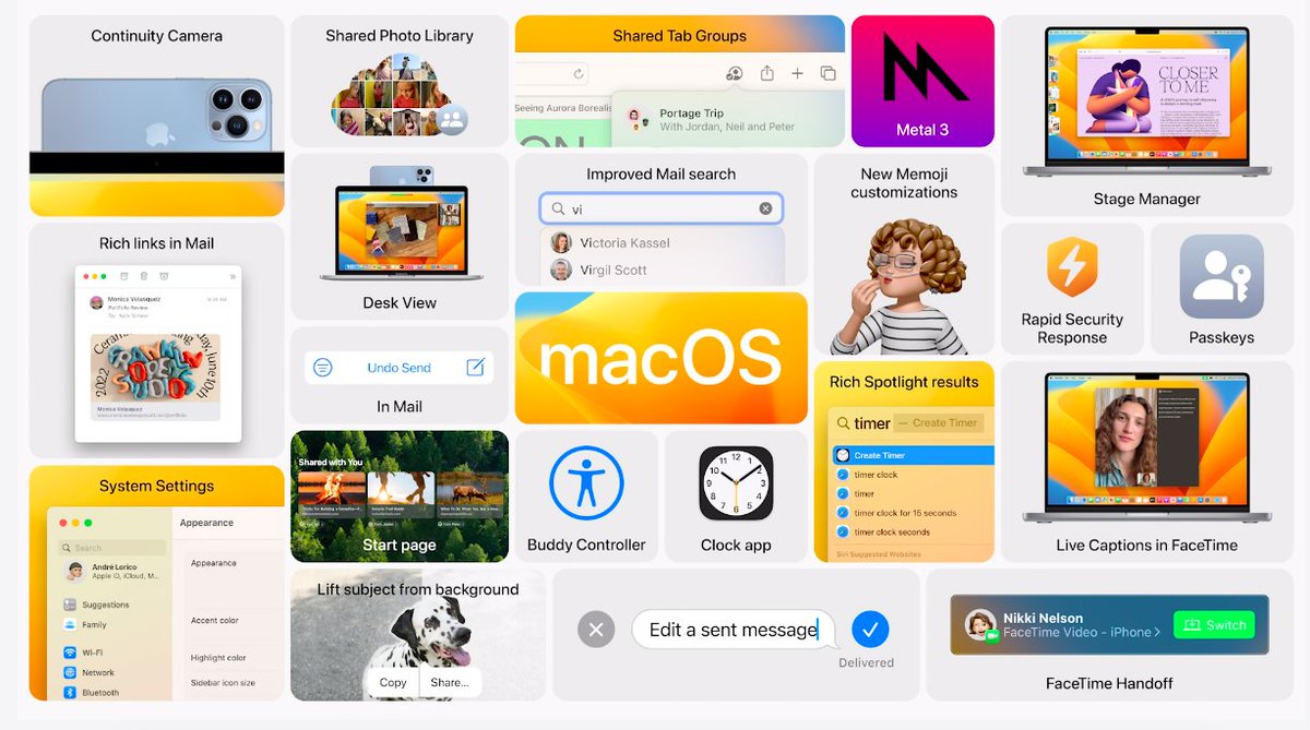 prabhu_ram's tweet image. macOS 13 Ventura Summary Sheet. #WWDC22 #macOS13 #Ventura
