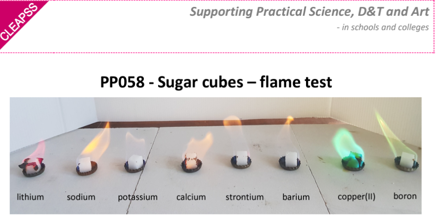 CLEAPSS's tweet image. Quick and easy flame test demo.

PP058 - Sugar cubes – flame test 

science.cleapss.org.uk/Resource-Info/…