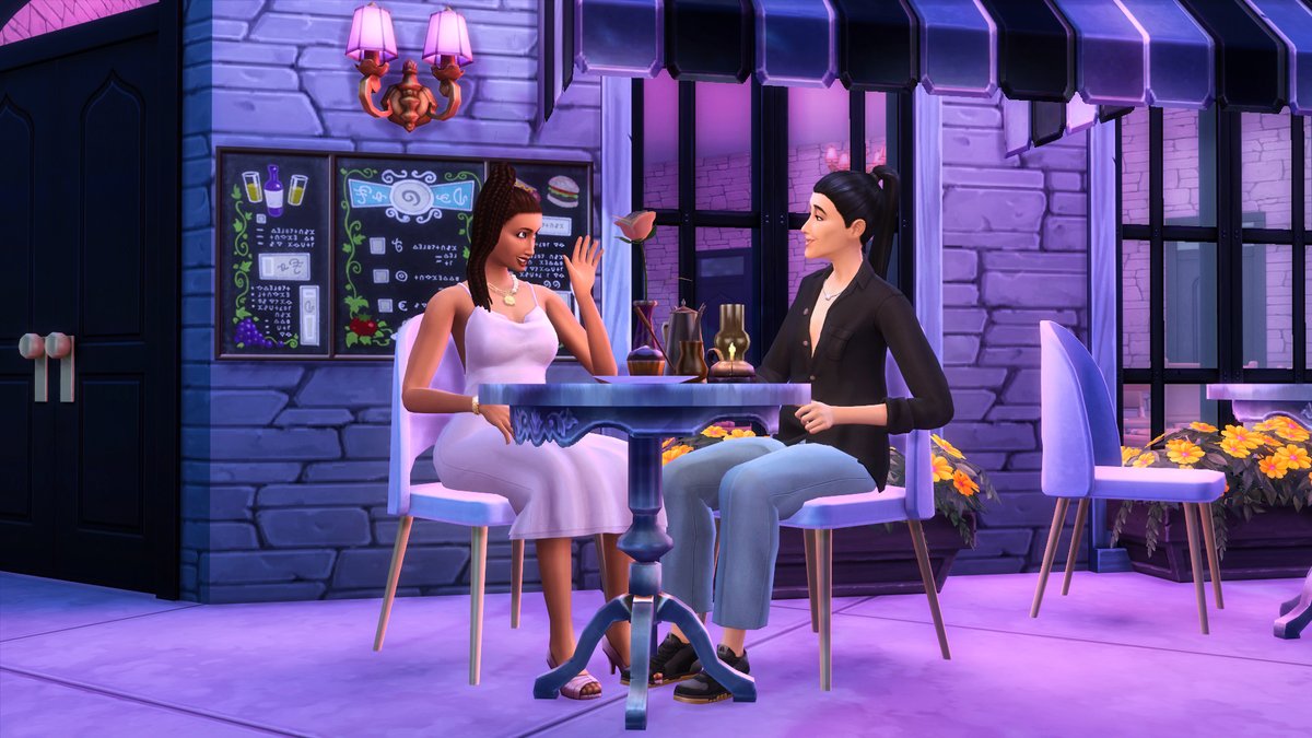 TheSims's tweet photo. Will Ash (they/them) & Jayme's (she/her) first date be a success?! 🤔 You tell us! #ShowUsYourStories 🎉
Check out @Simarchy's (EAID: Simarchy123) stylish Sims - rockin' 🕺 the #MoonlightChicKit - available on the gallery: https://t.co/w7U4x7KQ4I ✨ https://t.co/lvGH7BSJw6