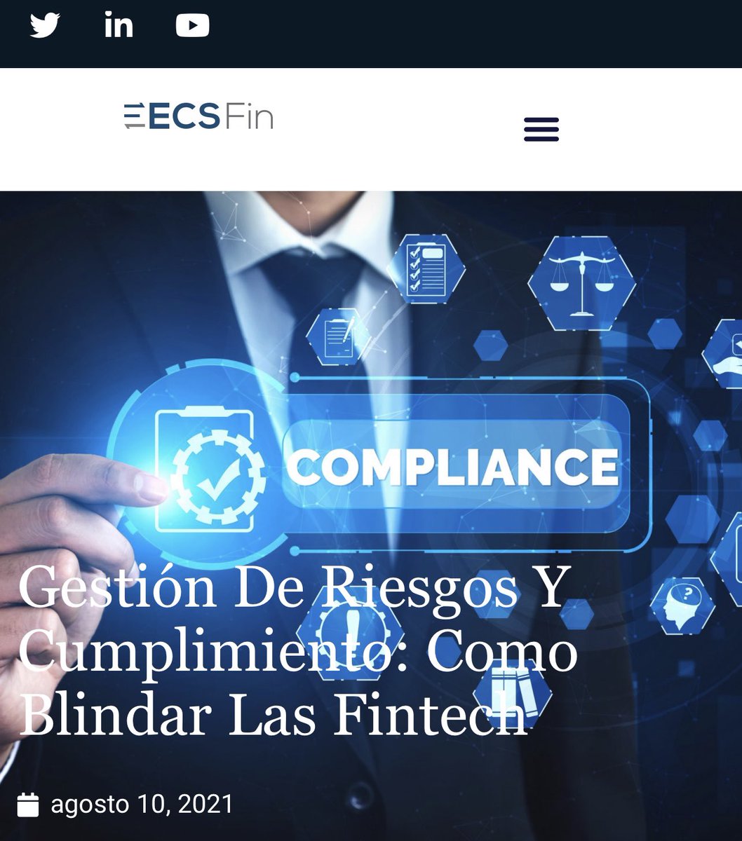 MomenttoLegal's tweet photo. #Fintech y #Compliance:

#KYC #AML #OFAC #CDD #ECSfin

Con la #tecnología en continuo desarrollo, la #bancadigital ha aumentado y está reemplazando eventualmente las funciones bancarias tradicionales

👉https://t.co/1mgAmFLdFx

@ecsfin https://t.co/0mCcjHdLez